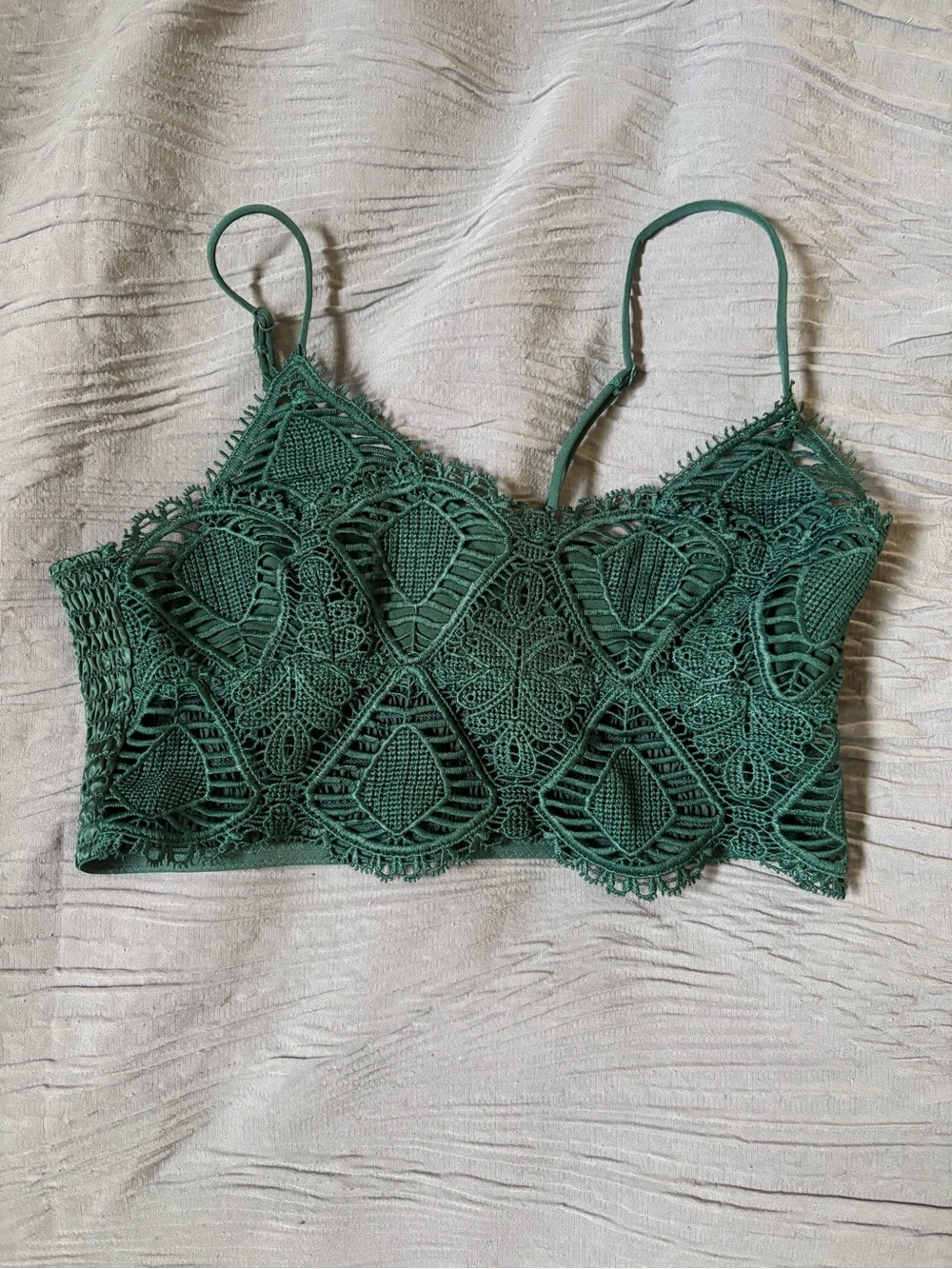 Green Crochet Lace Bralette